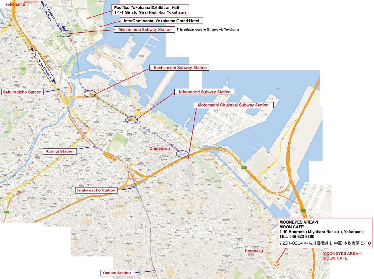 Mapa do pacifico Yokohama