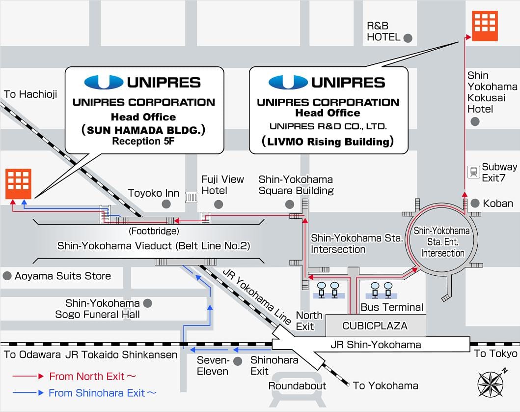 Mapa de shin Yokohama