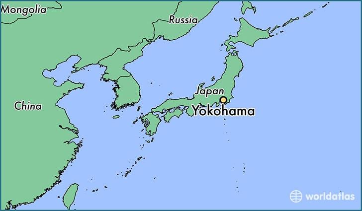 Mapa da cidade de Yokohama, no