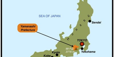 Yokohama num mapa
