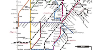 Shin Yokohama, estação mapa